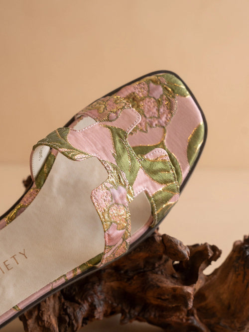 Rose Garden H-Strap Flats