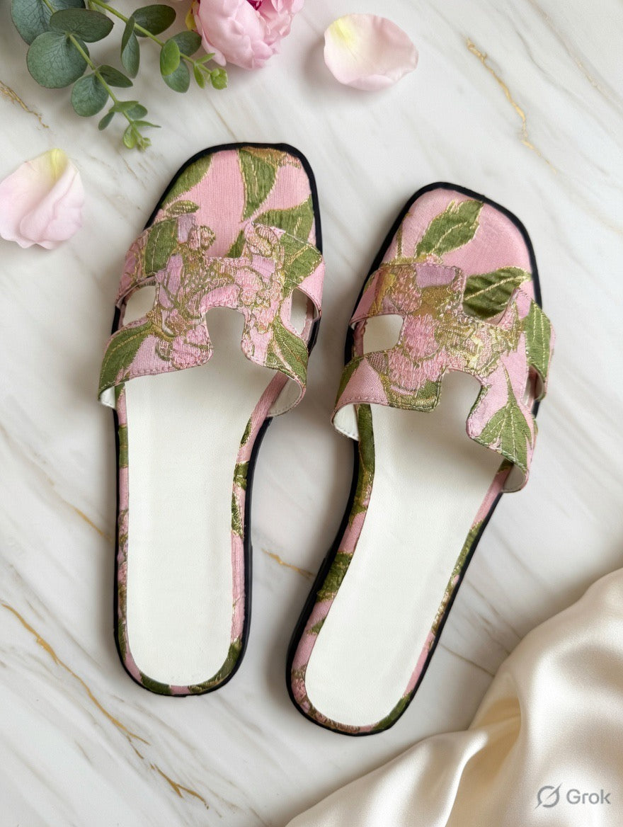Rose Garden H-Strap Flats