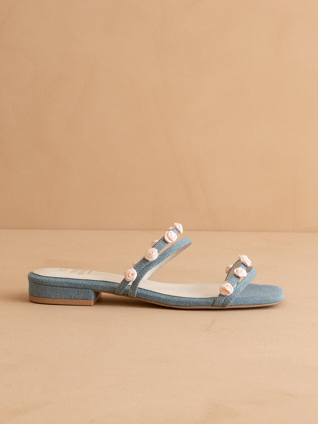The Rosanna Denim | Rosette Detailed Flats