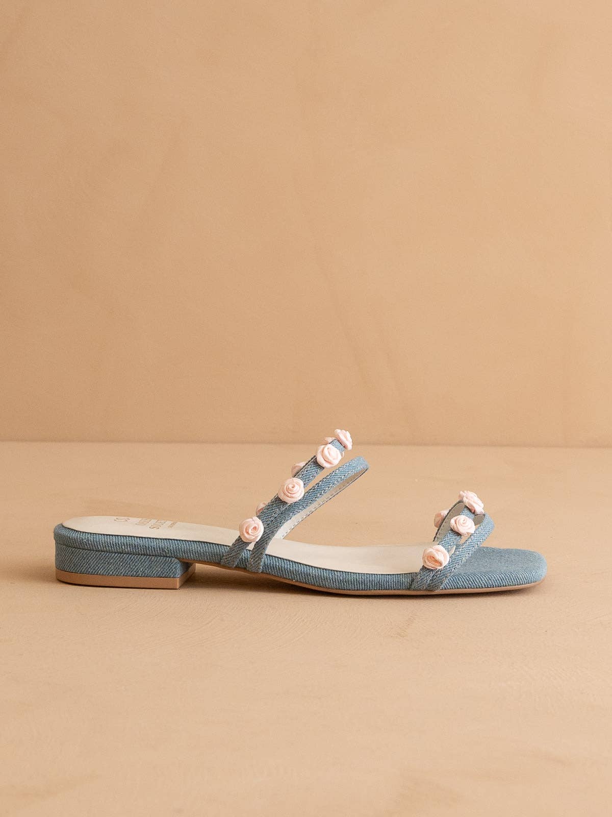 The Rosanna Denim | Rosette Detailed Flats
